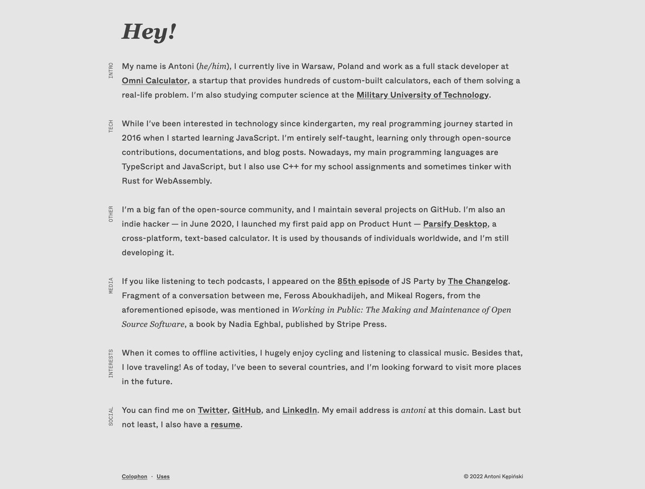 Antoni Kępiński Website Screenshot