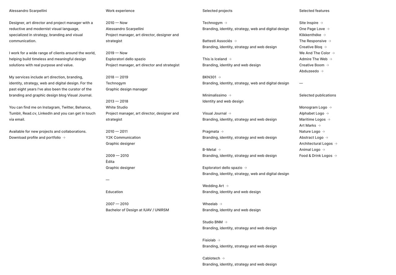 Alessandro Scarpellini Website Screenshot