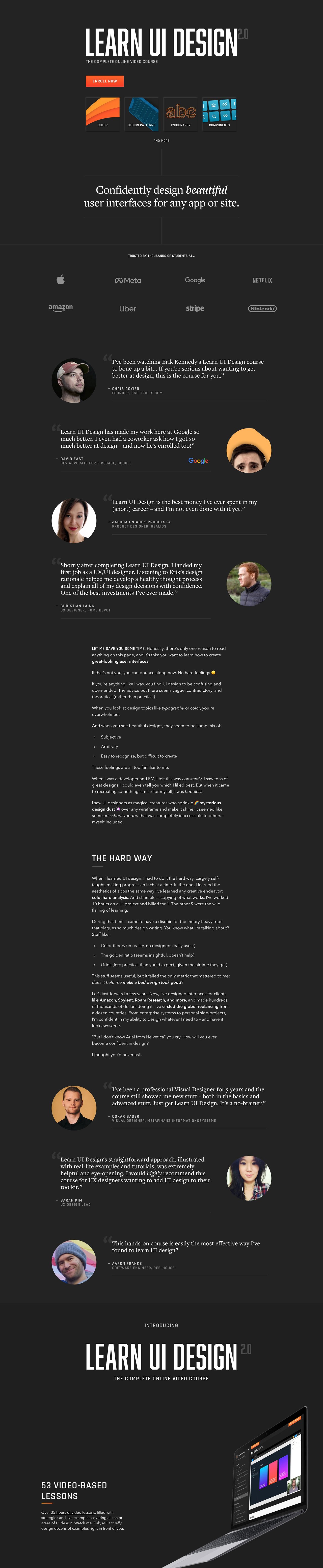 Learn UI Design Website Screenshot