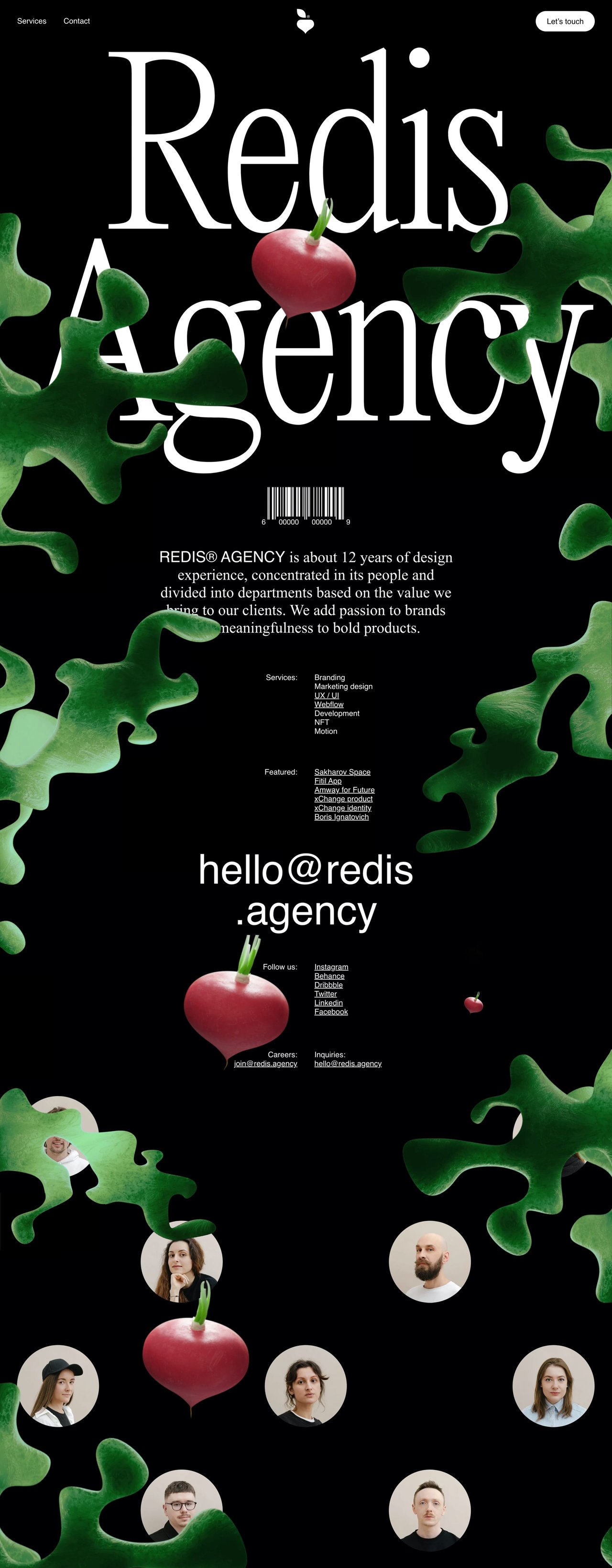 Redis Agency Website Screenshot