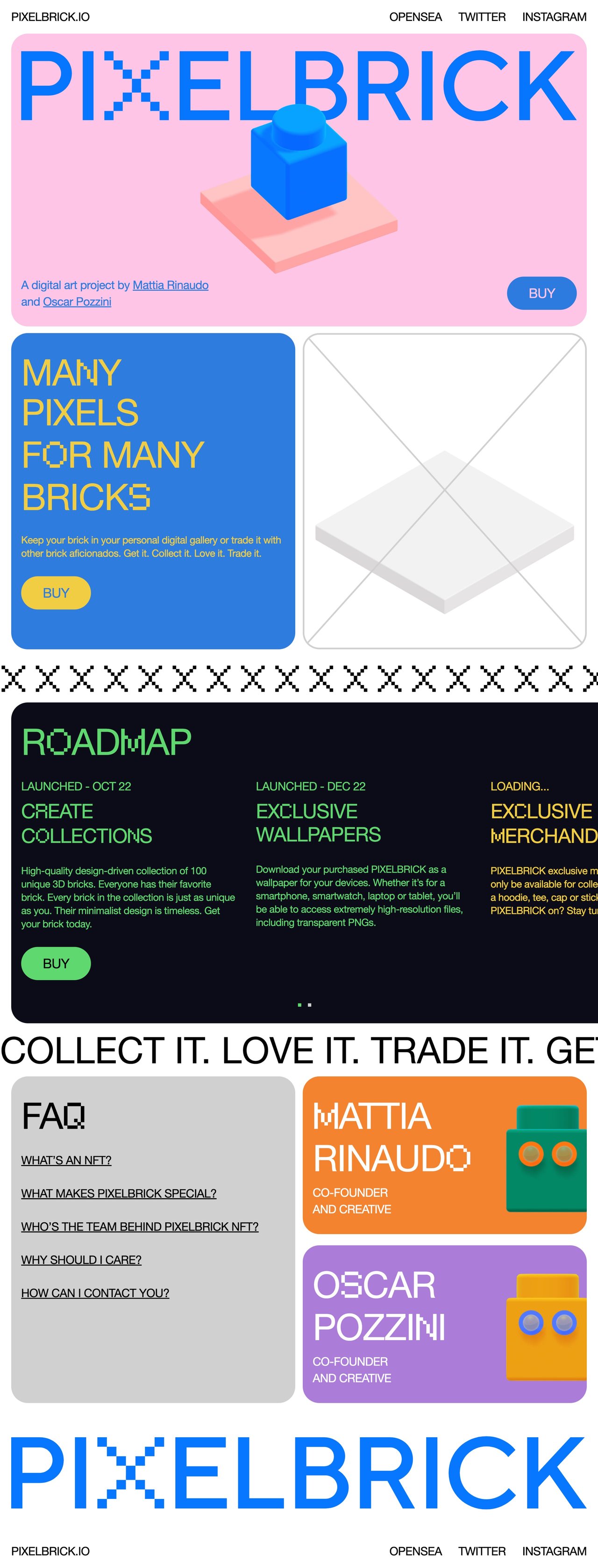 Pixelbrick Website Screenshot