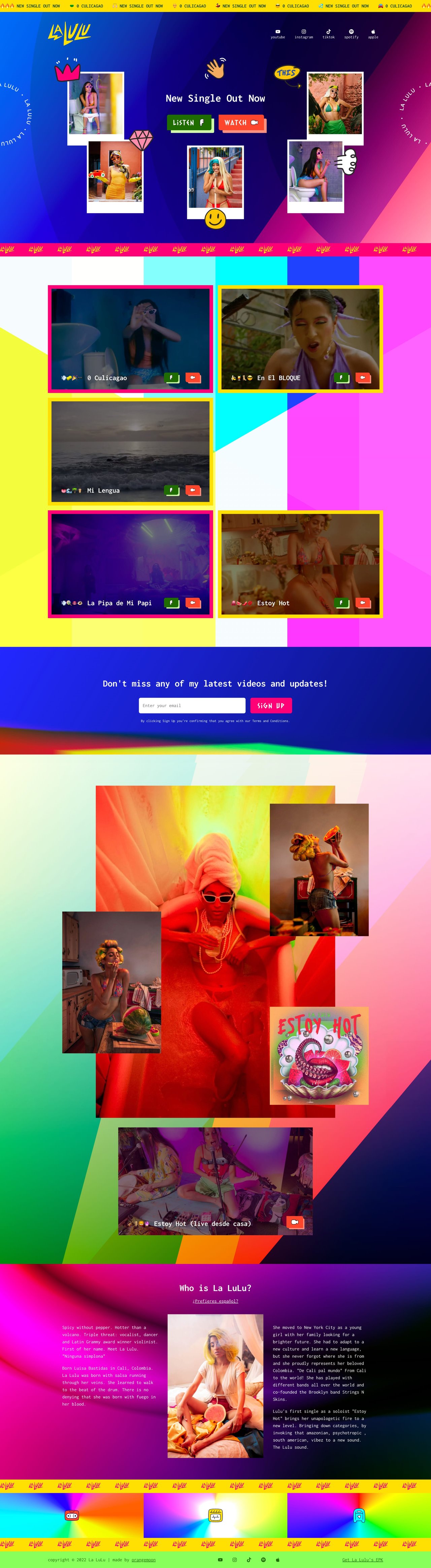 La Lalu Website Screenshot