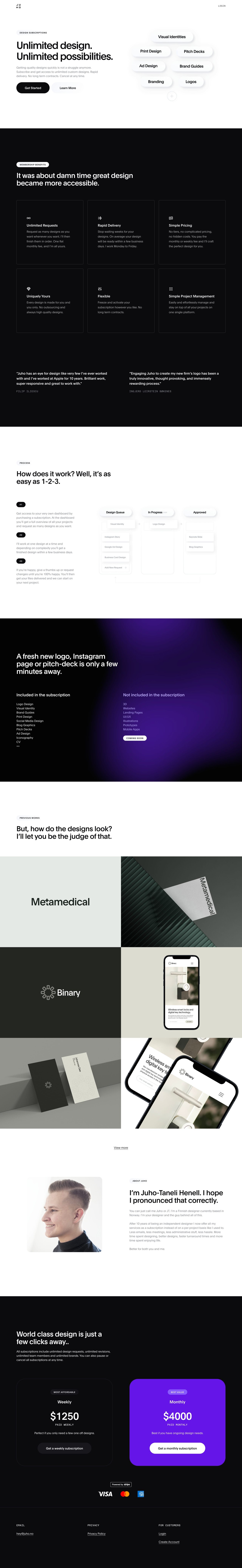 JUHO Website Screenshot