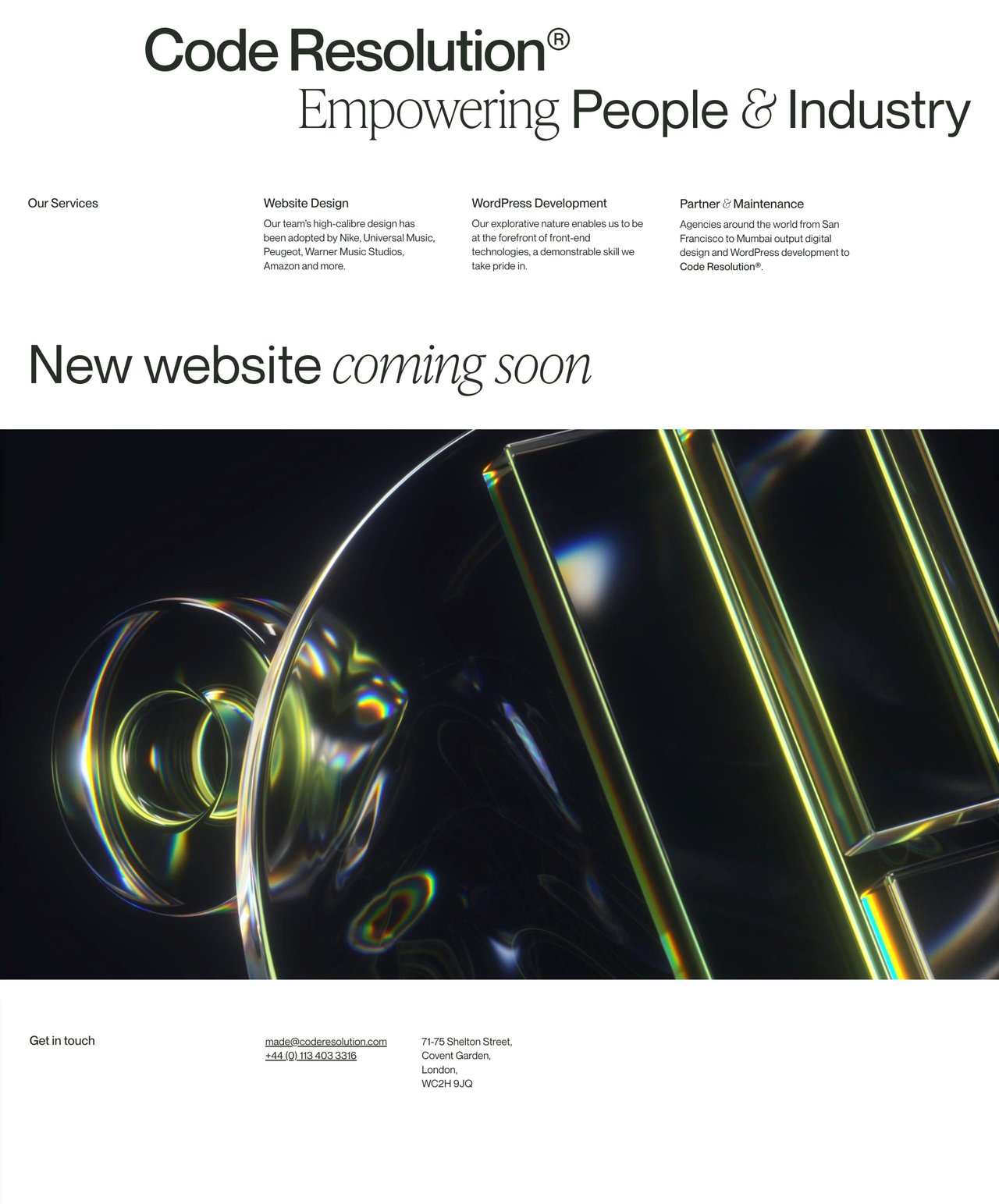 Code Resolution® Website Screenshot