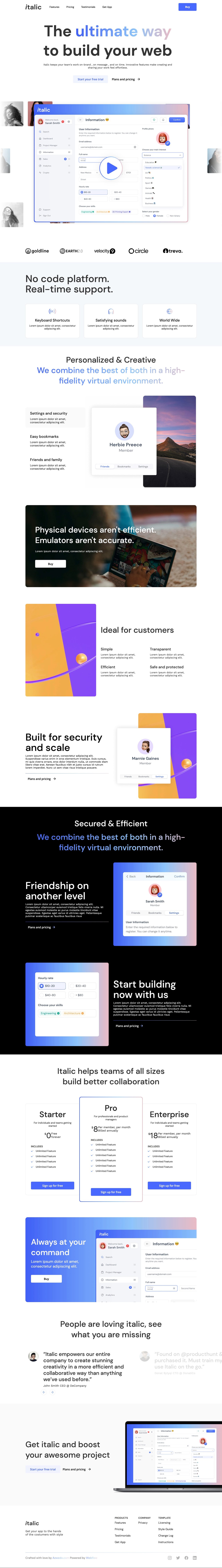 Italic Website Screenshot