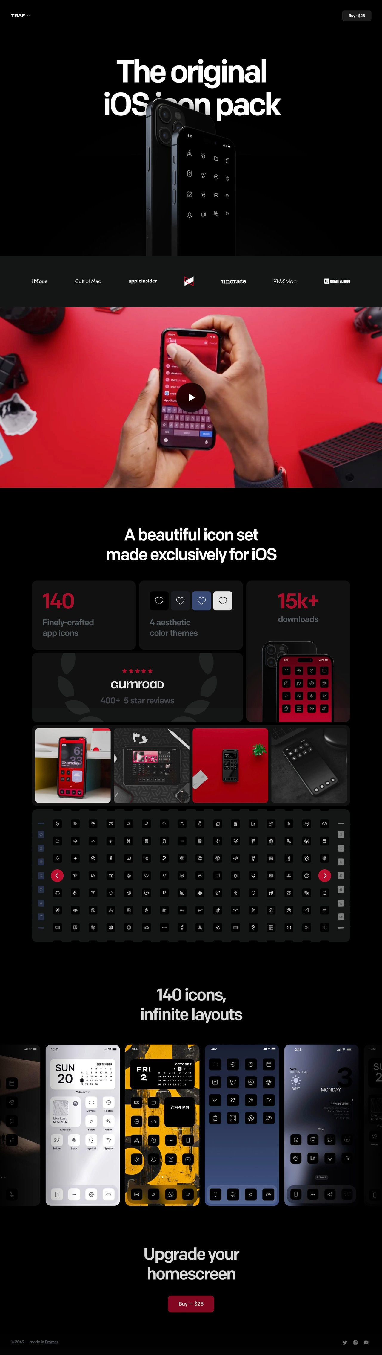 iOS Icons by Traf Website Screenshot