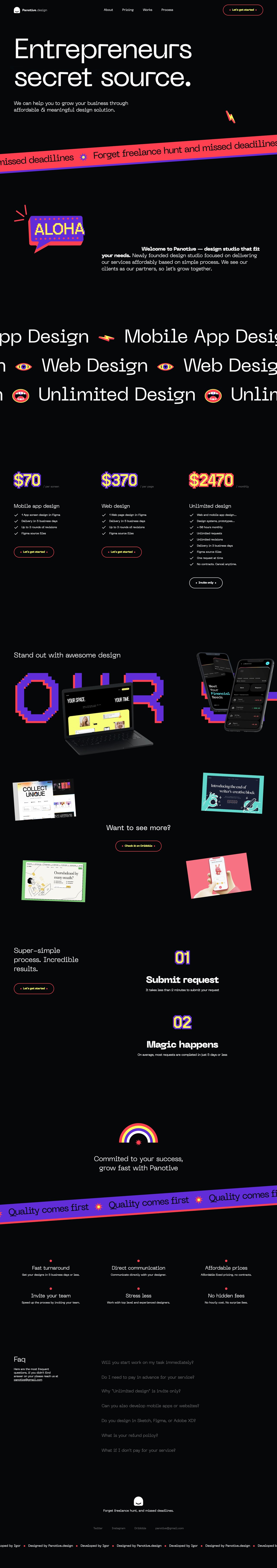 Panotive Design Website Screenshot