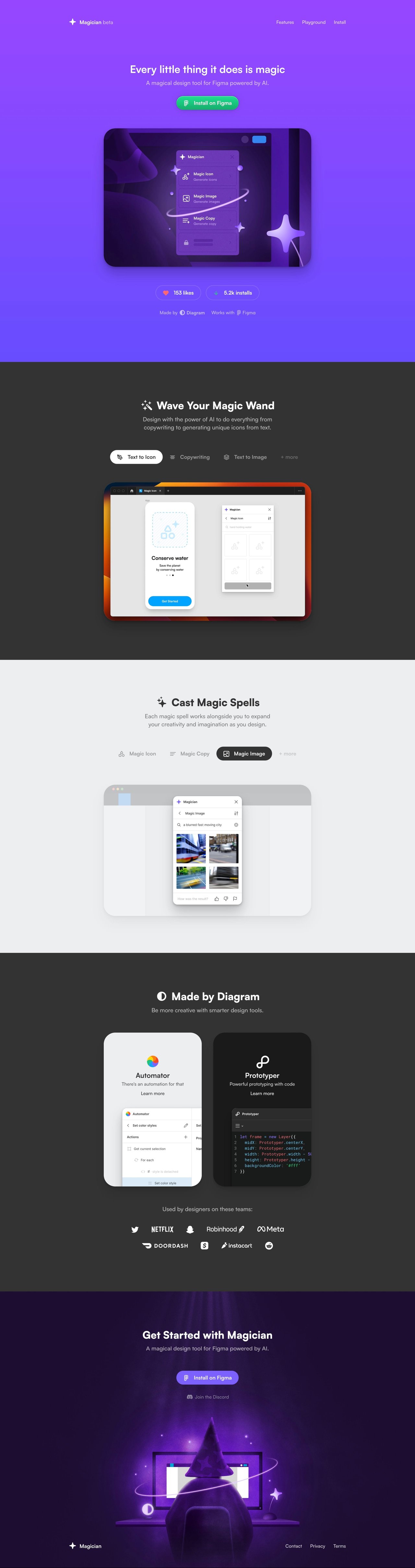 Magician for Figma Website Screenshot