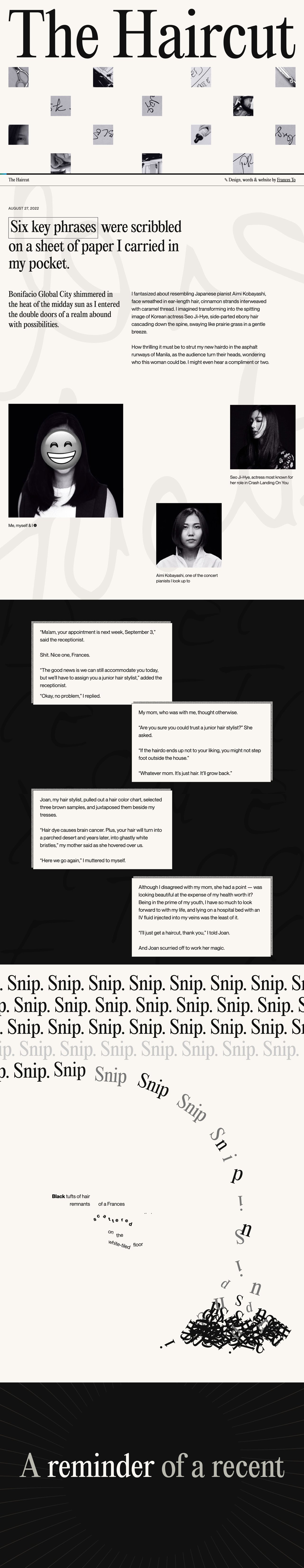 The Haircut Website Screenshot