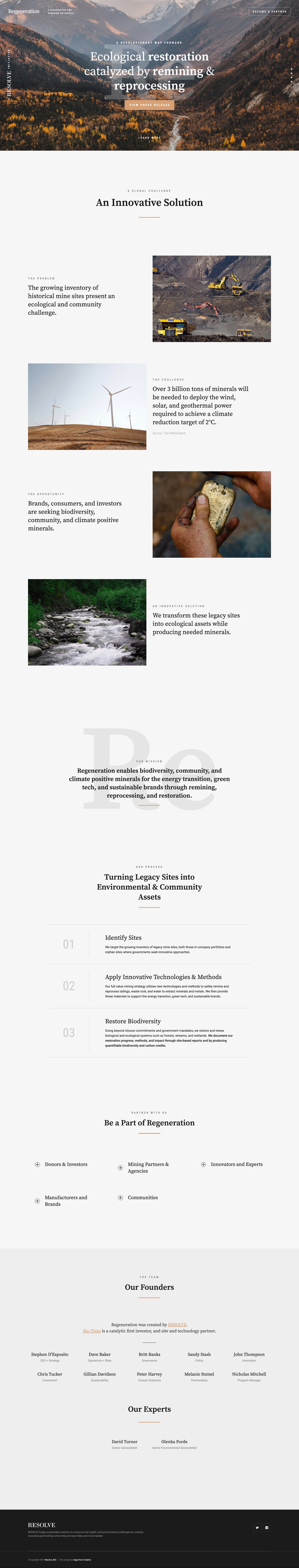 Regeneration Website Screenshot