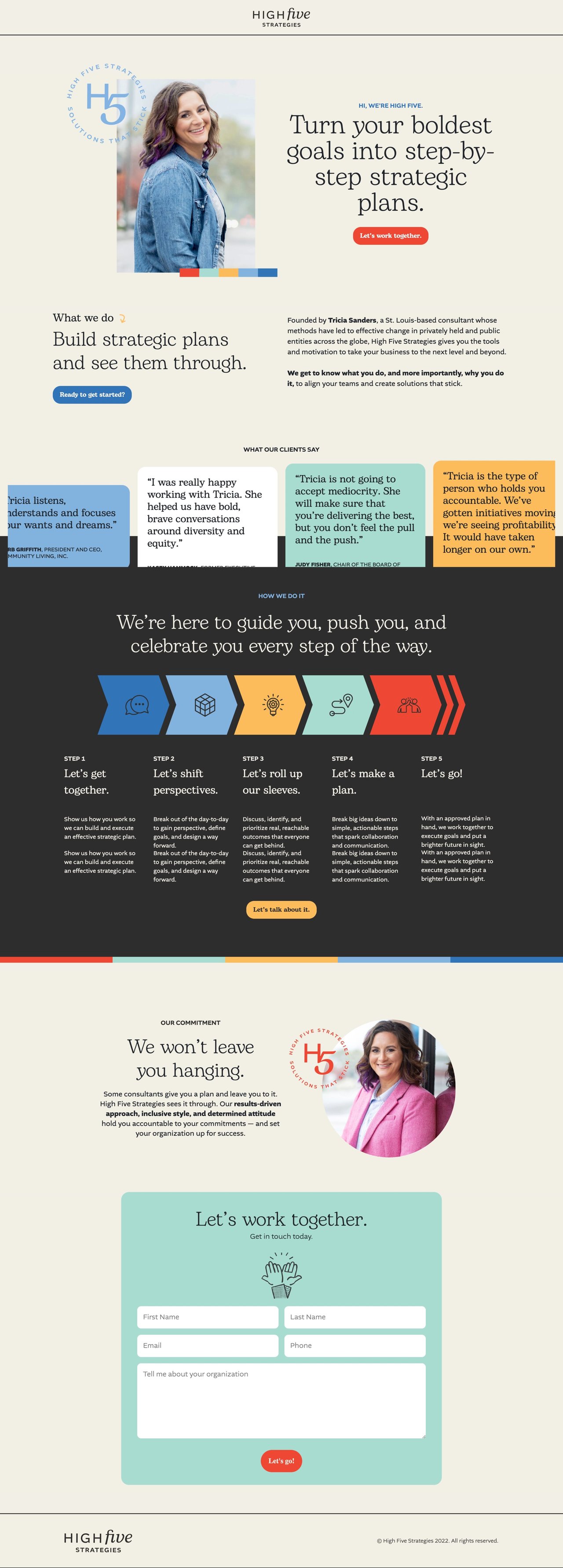 High Five Strategies Website Screenshot