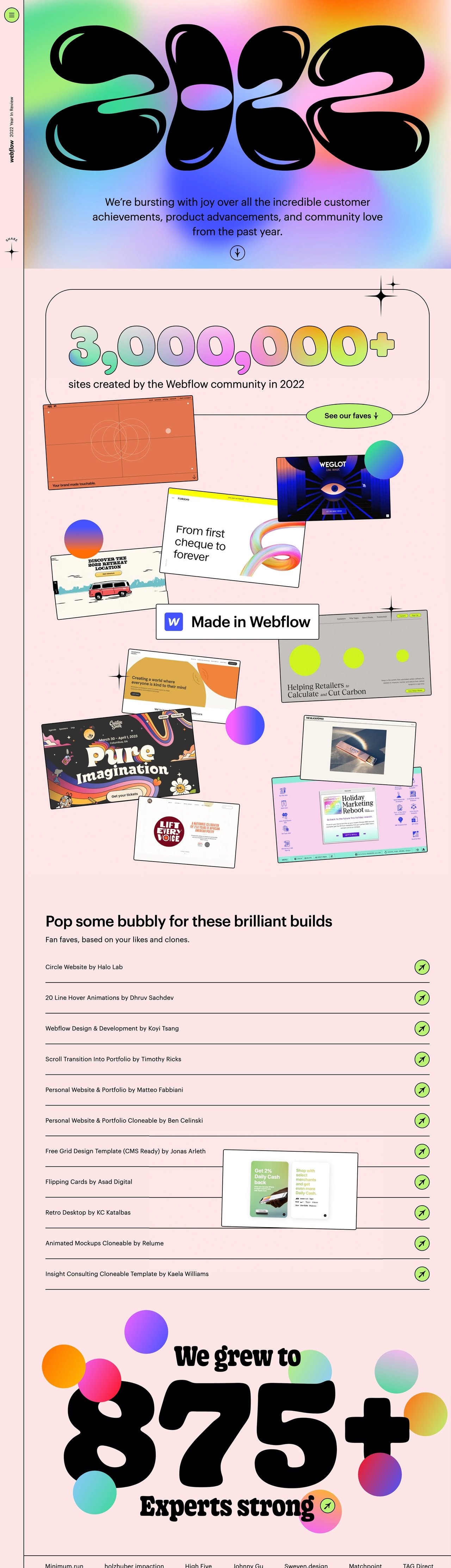 Webflow in 2022 Website Screenshot
