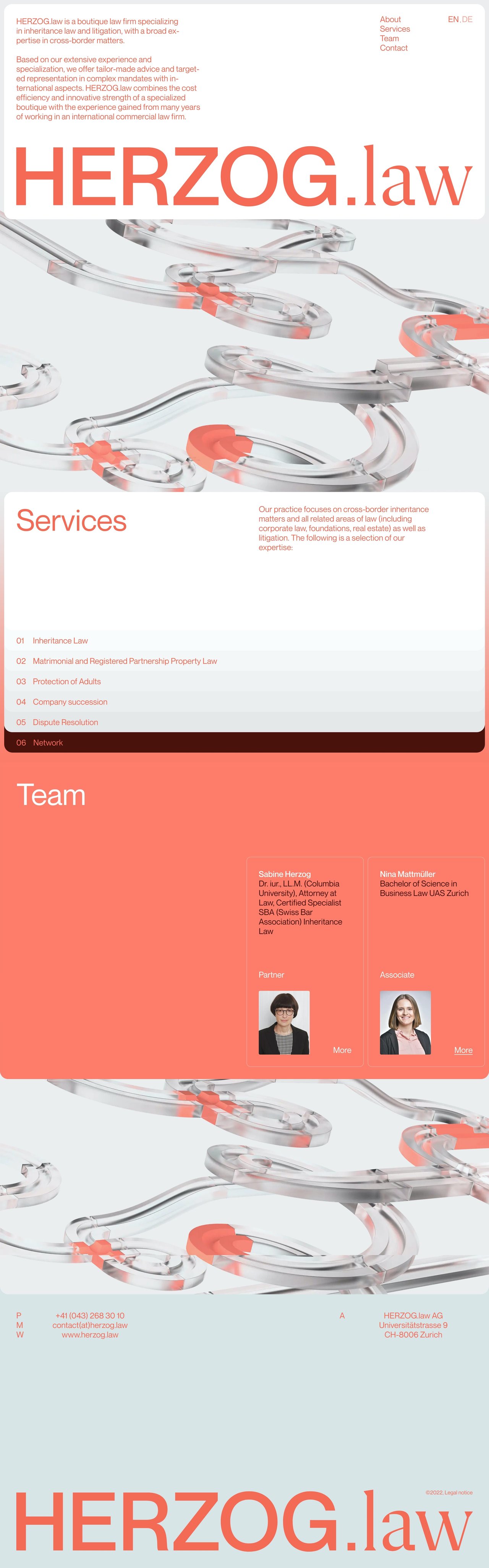 HERZOG.law Website Screenshot