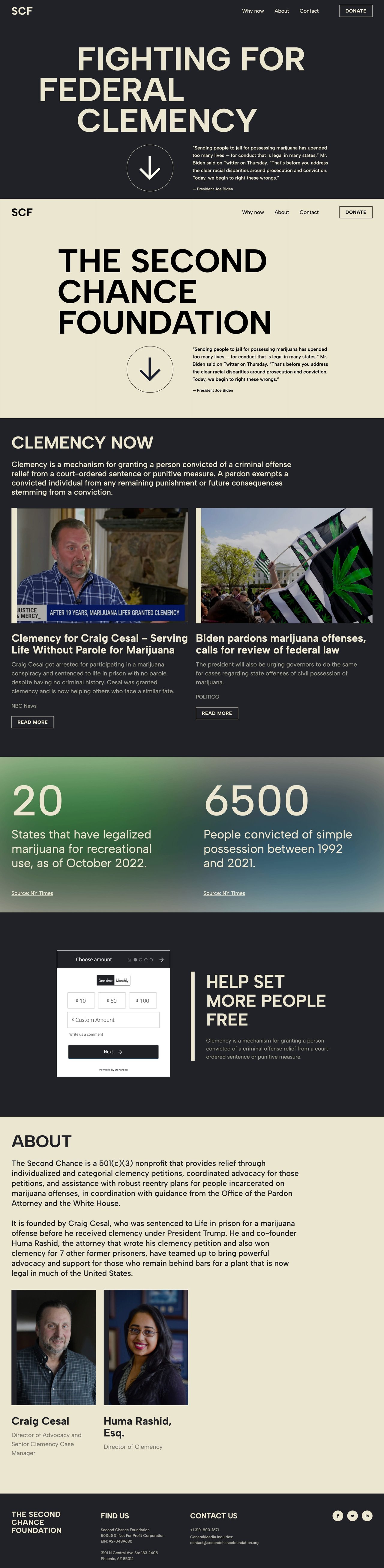 Second Chance Website Screenshot