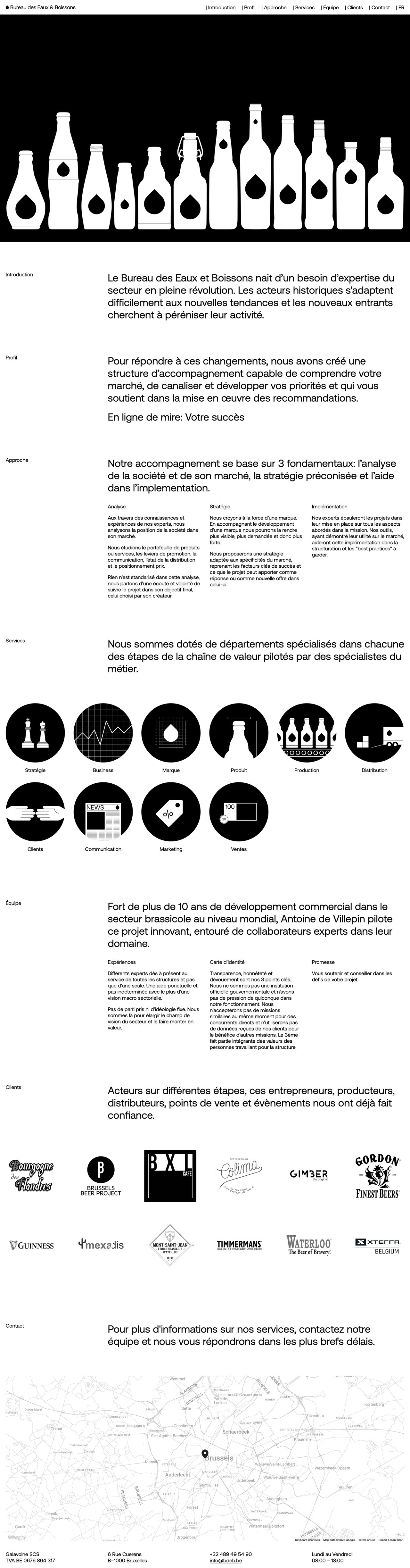 Bureau des Eaux & Boissons Website Screenshot