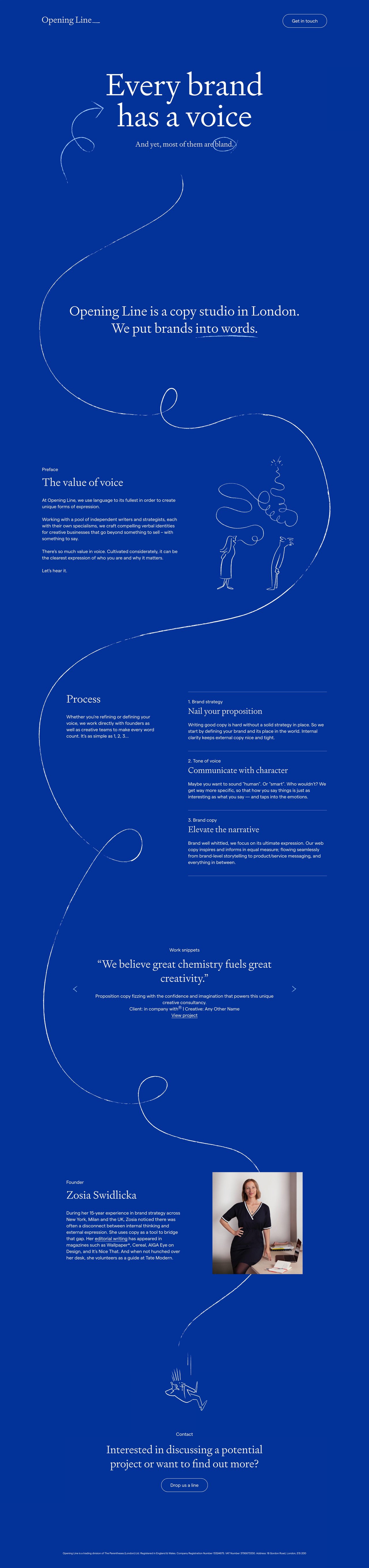 Opening Line Website Screenshot