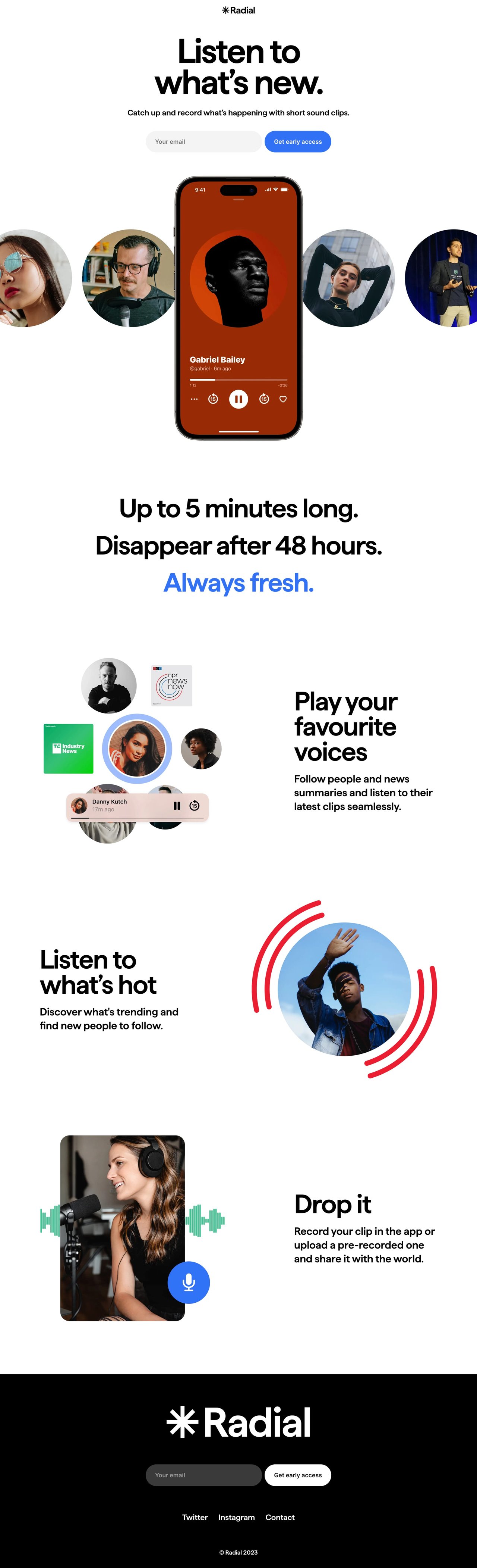 Radial Website Screenshot