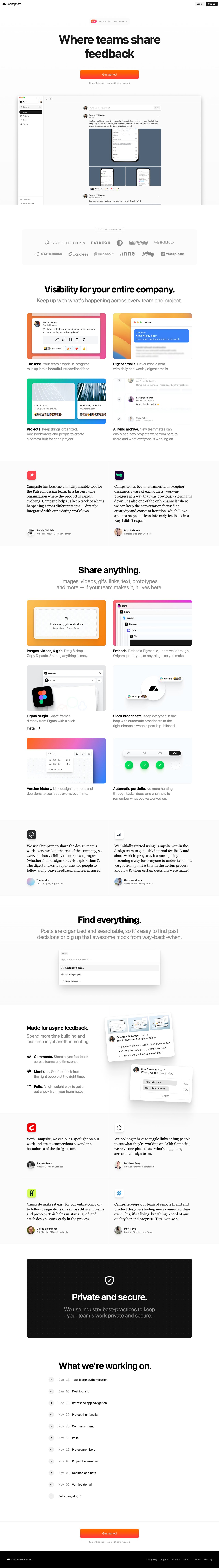 Campsite Website Screenshot