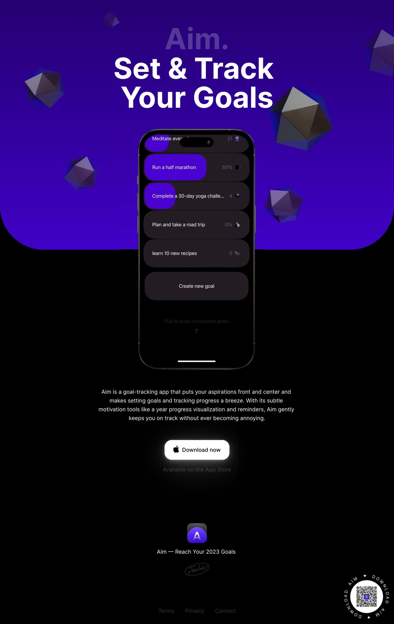 Aim Website Screenshot