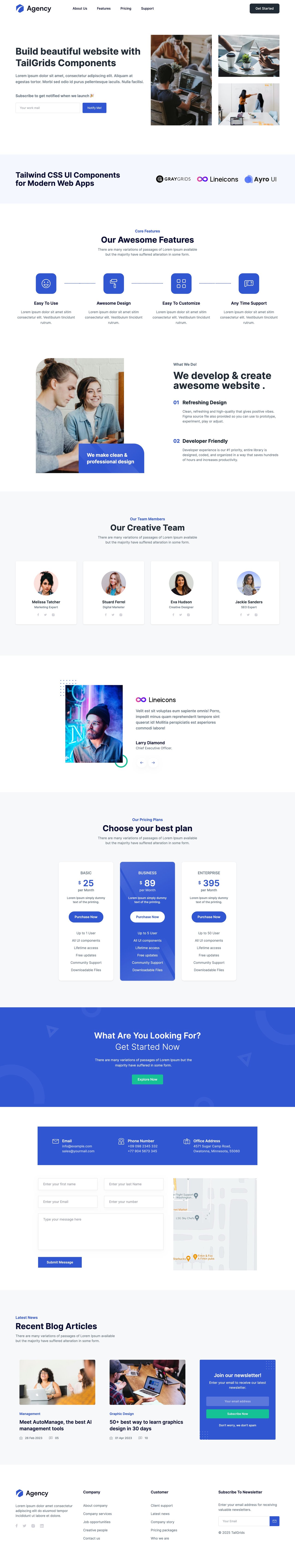 TailGrids Website Screenshot
