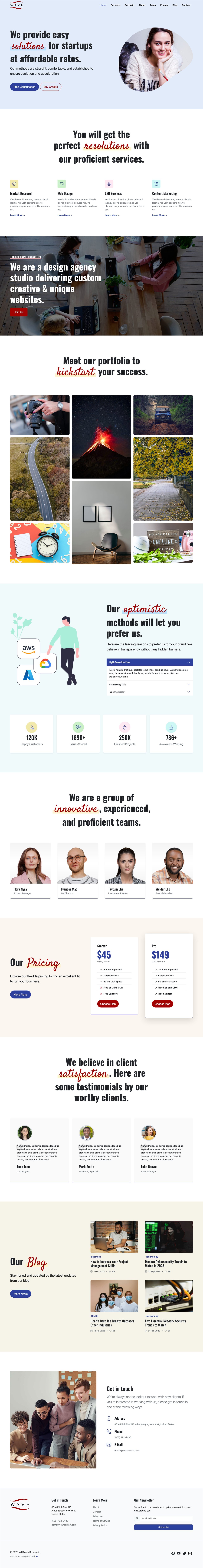 Wave Website Screenshot