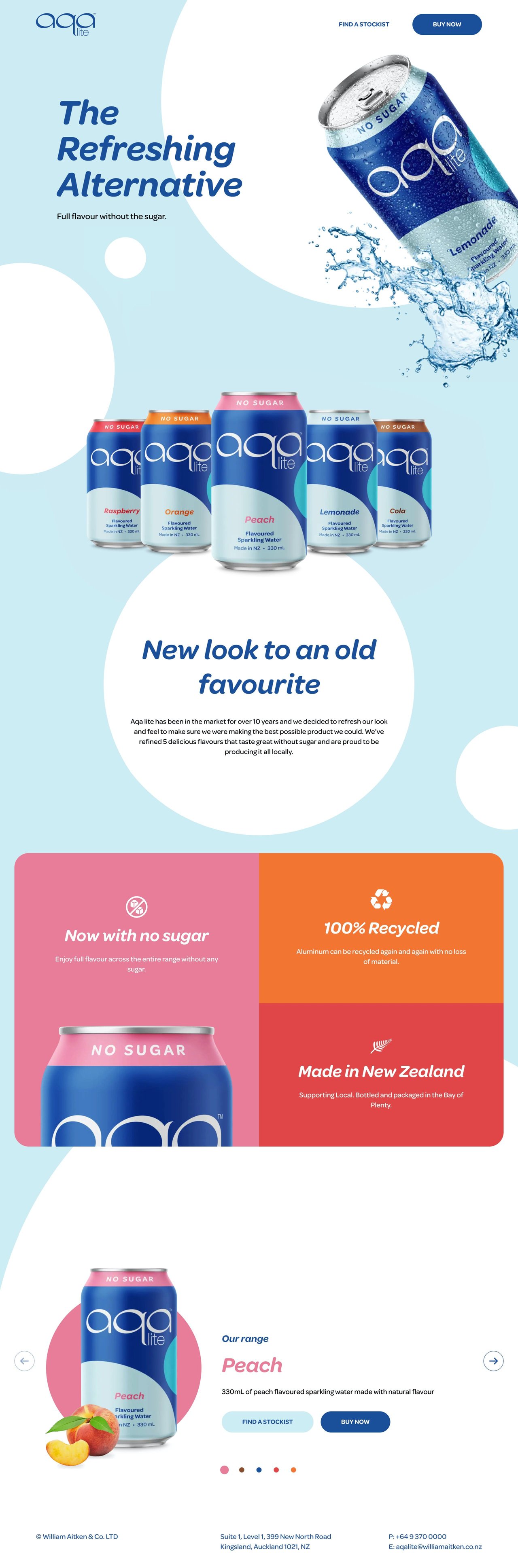 Aqa Lite Website Screenshot