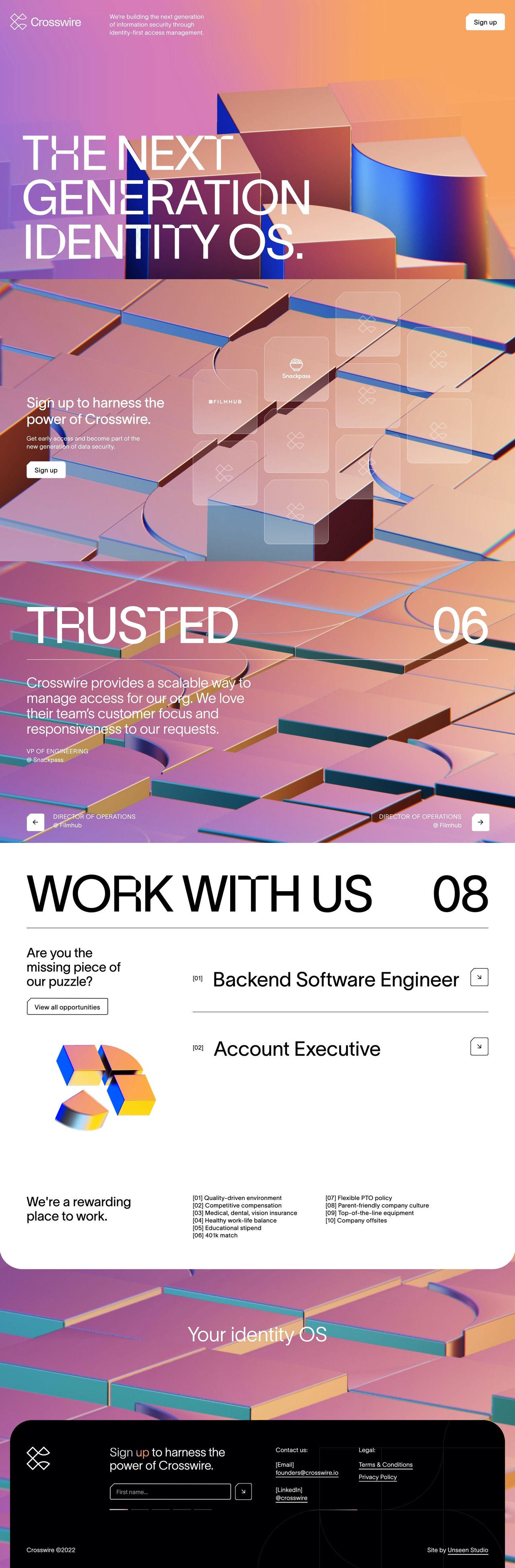 Crosswire Website Screenshot