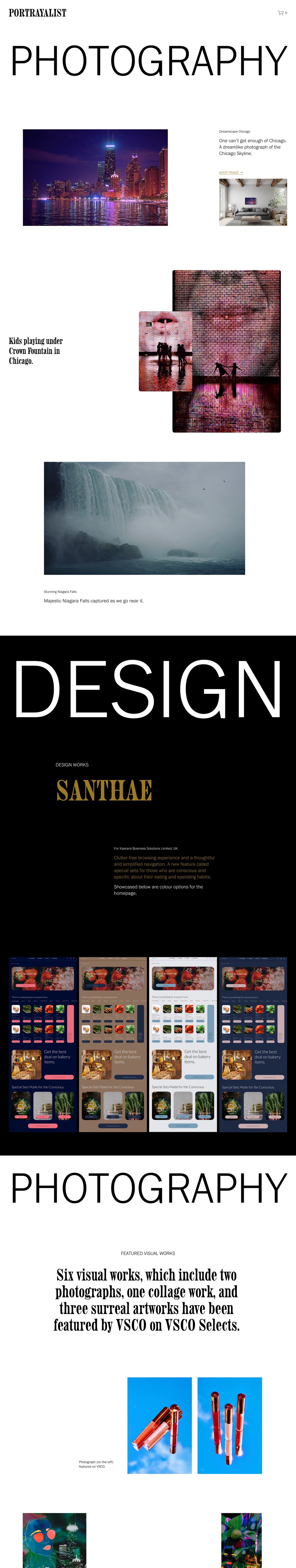 Portrayalist Website Screenshot