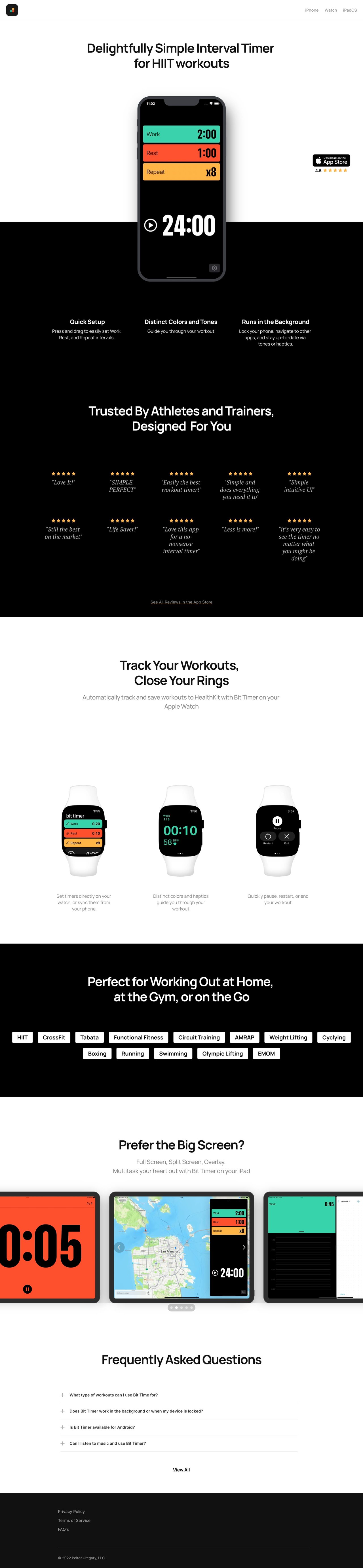 Bit Timer Website Screenshot