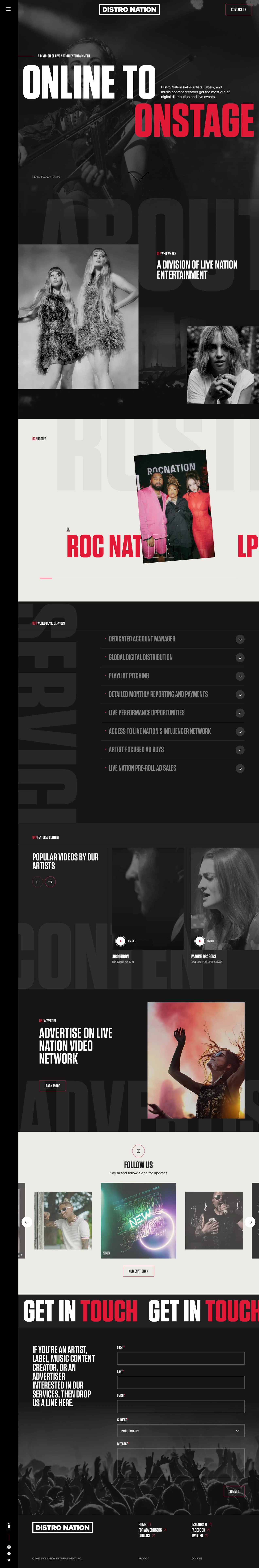 DistroNation Website Screenshot