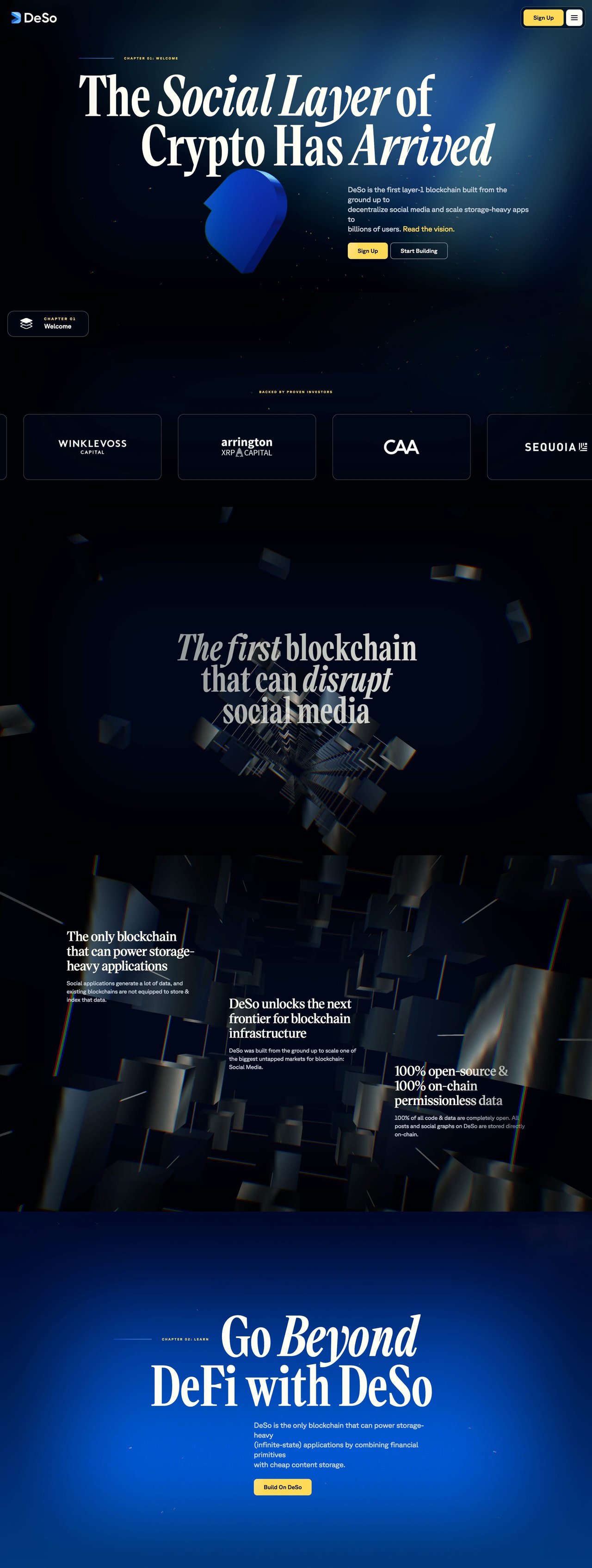 DeSo Website Screenshot