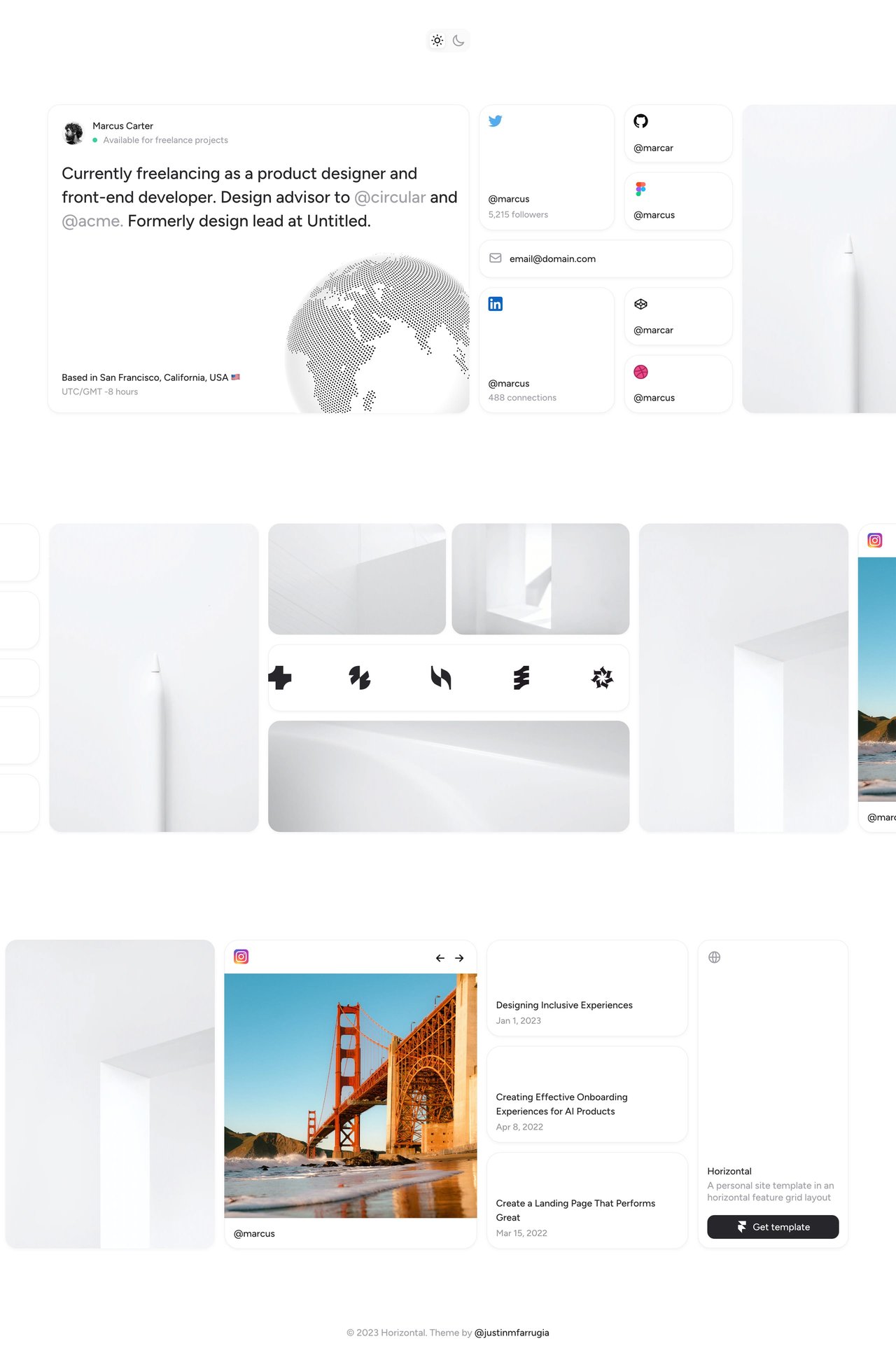 Horizontal Website Screenshot