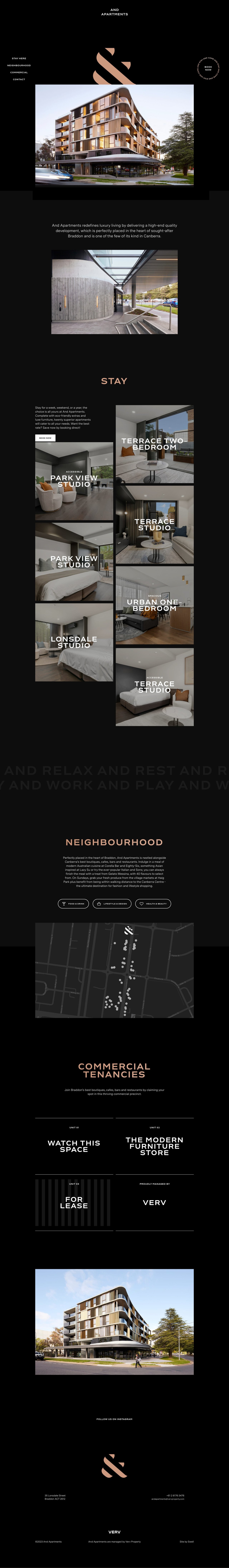And Apartments Website Screenshot