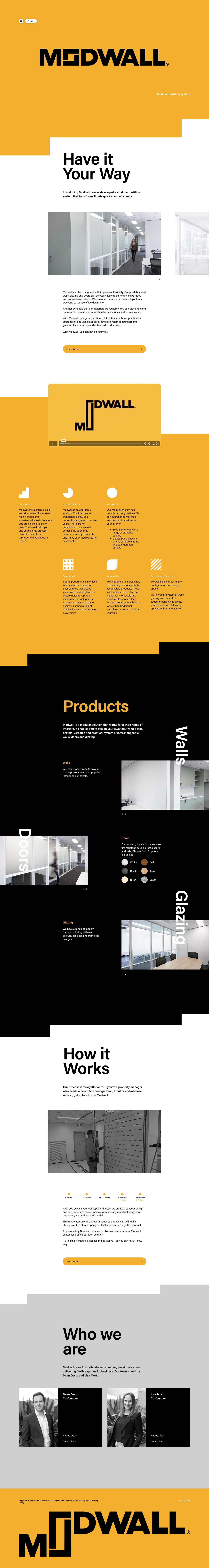 Modwall Website Screenshot