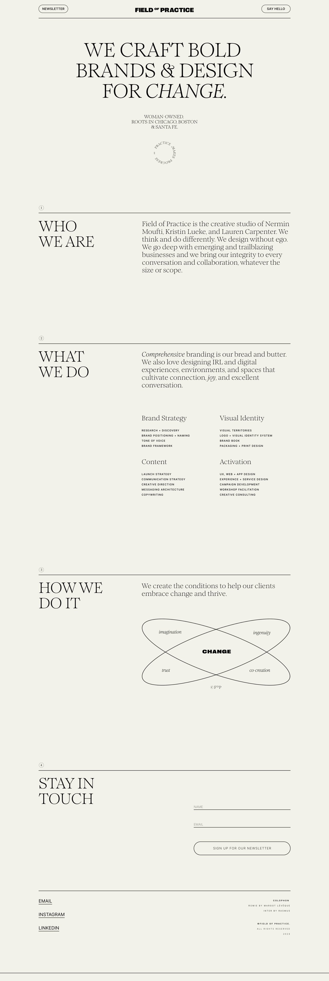 Field of Practice Website Screenshot