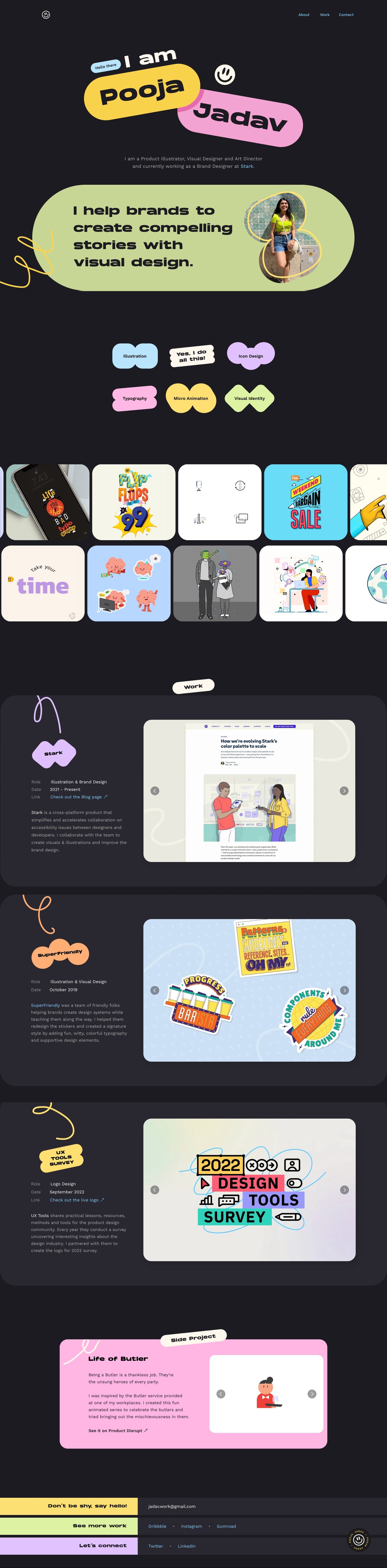 Pooja Jadav Website Screenshot