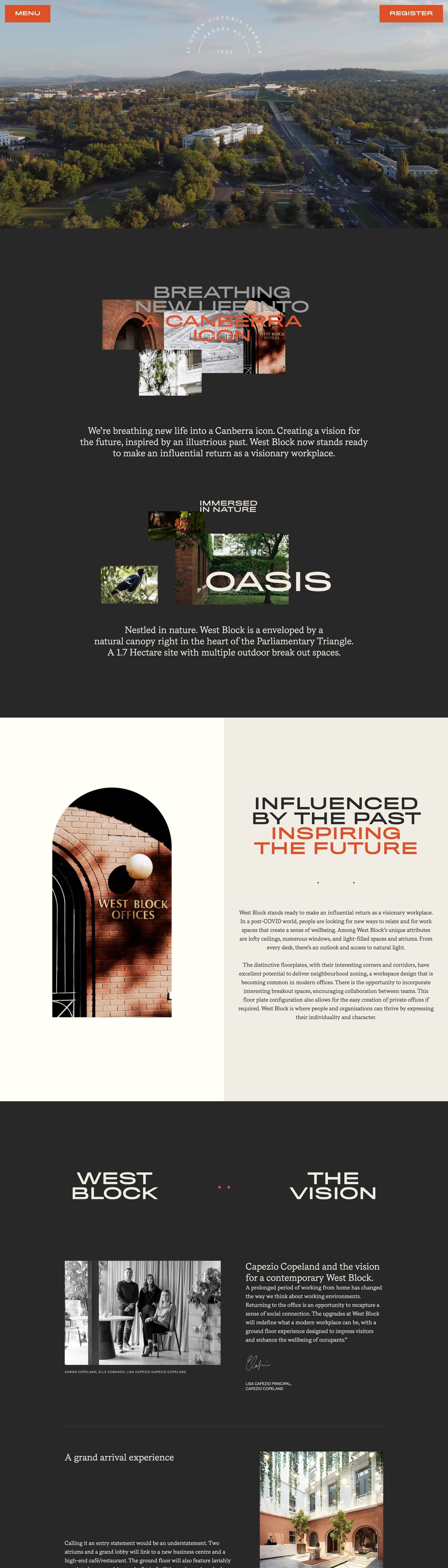 West Block Website Screenshot