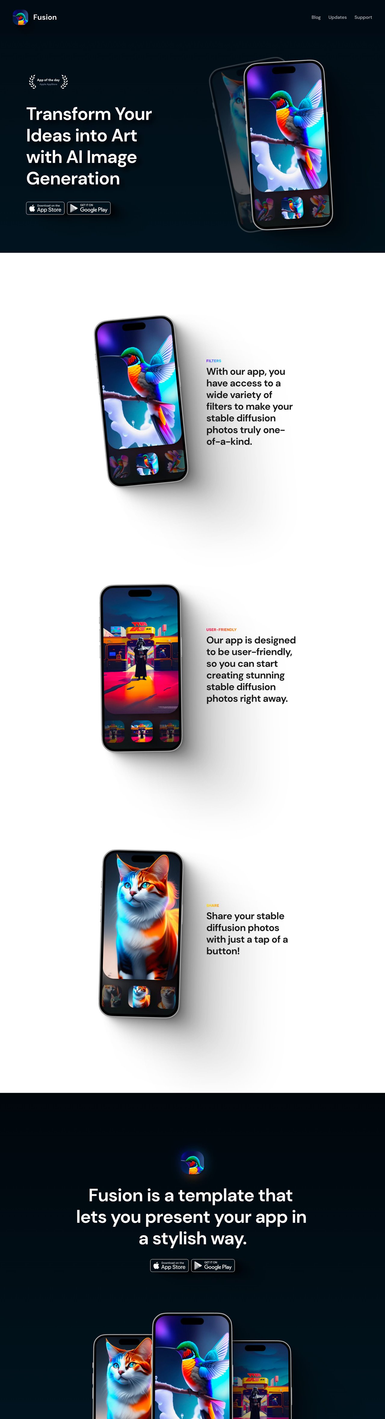 Fusion Website Screenshot