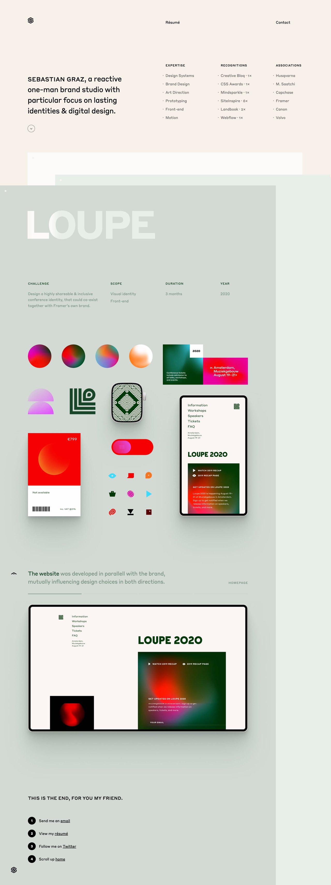 Sebastian Graz Website Screenshot