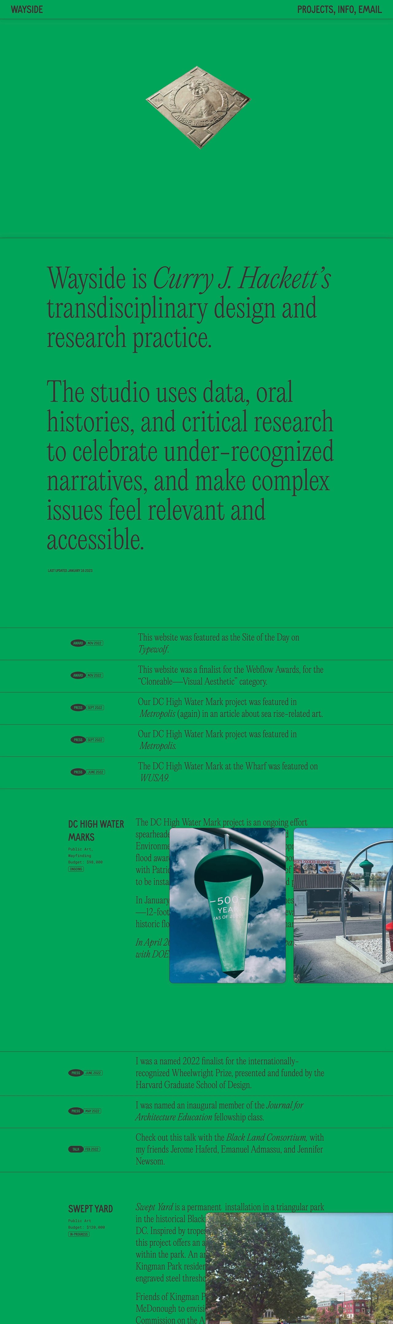 Wayside Studio Website Screenshot