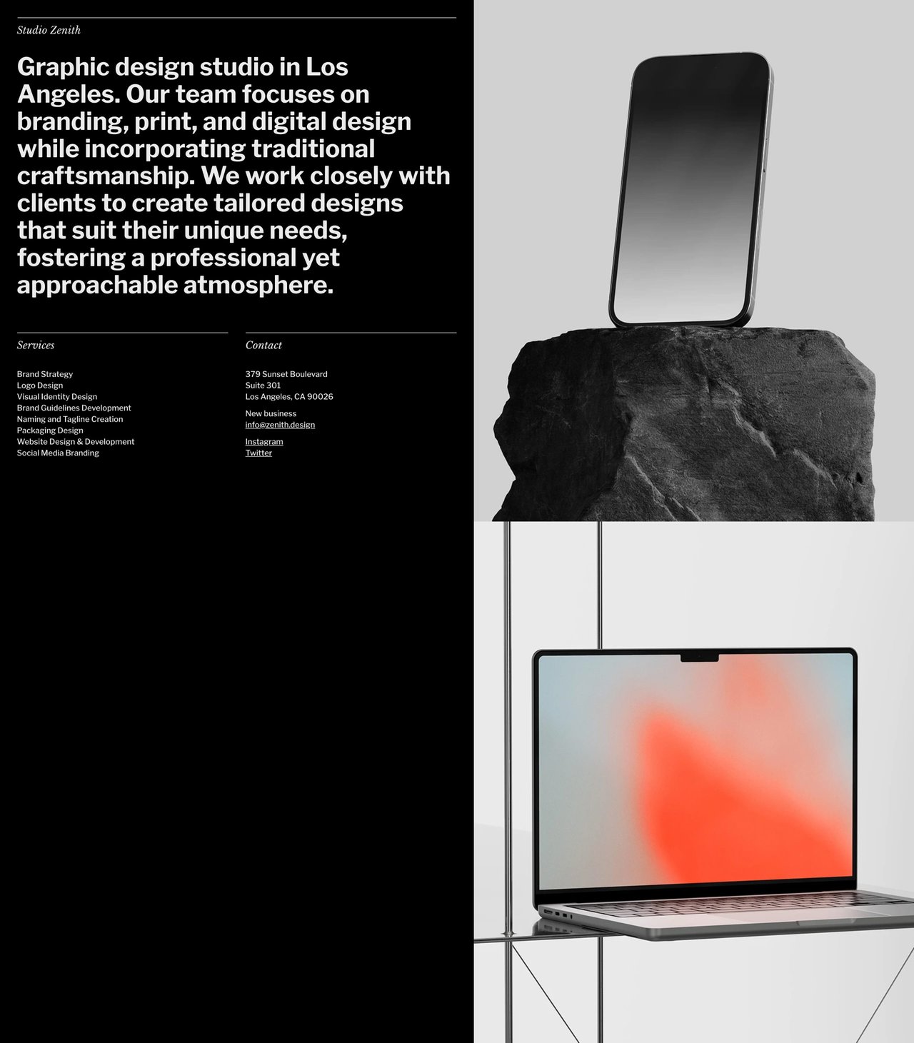 Zenith Website Screenshot