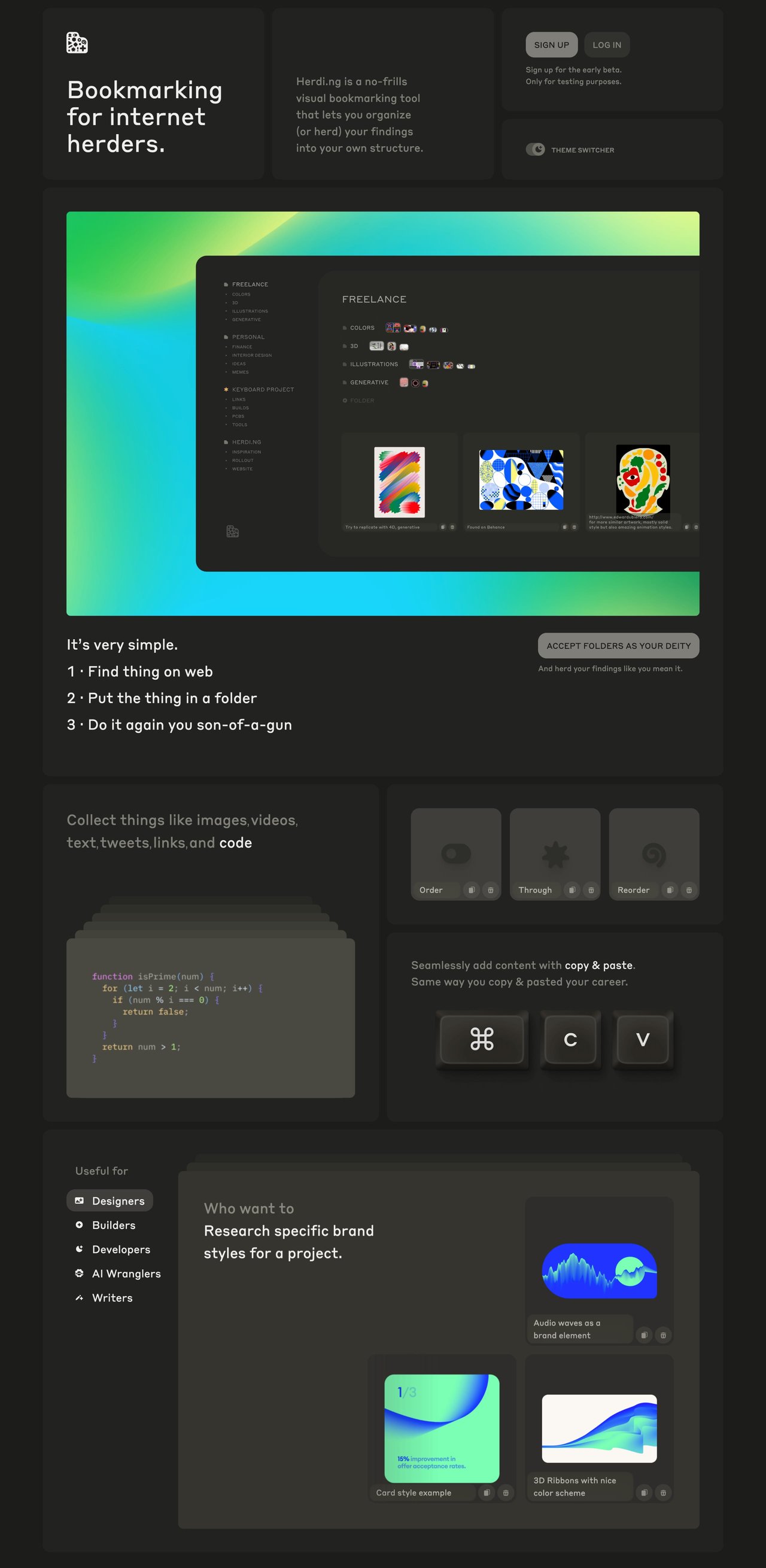 Herding Website Screenshot