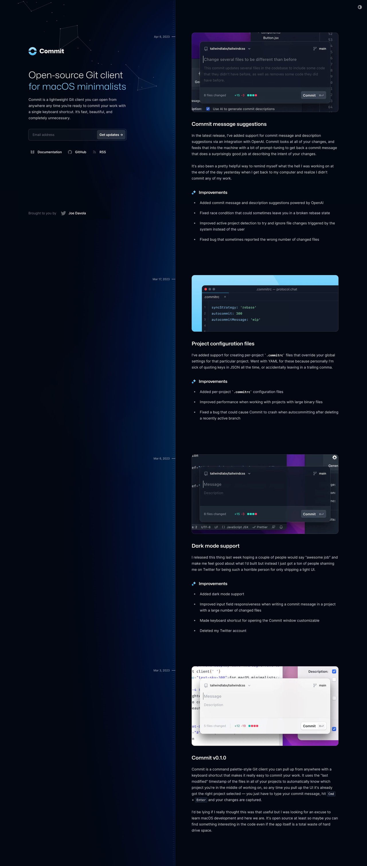 Commit Website Screenshot