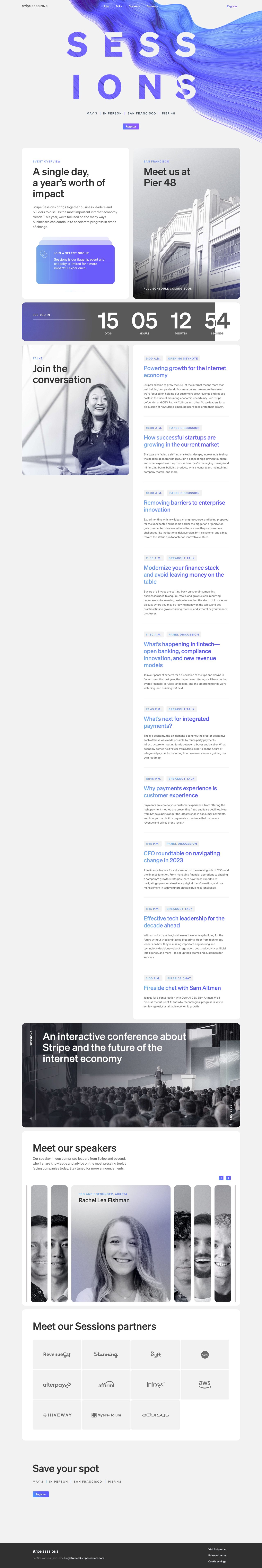 Stripe Sessions 2023 Website Screenshot