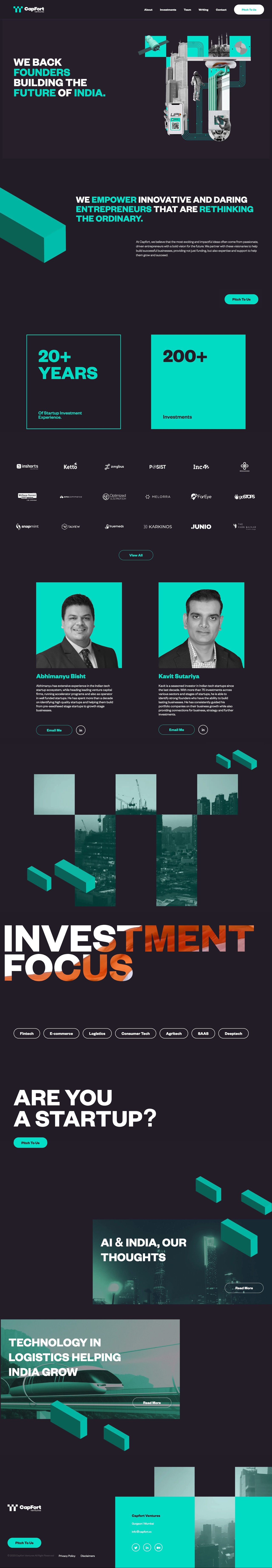 CapFort Ventures Website Screenshot