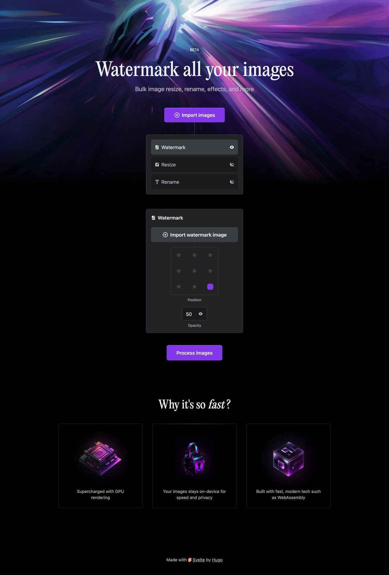 Mark My Images Website Screenshot