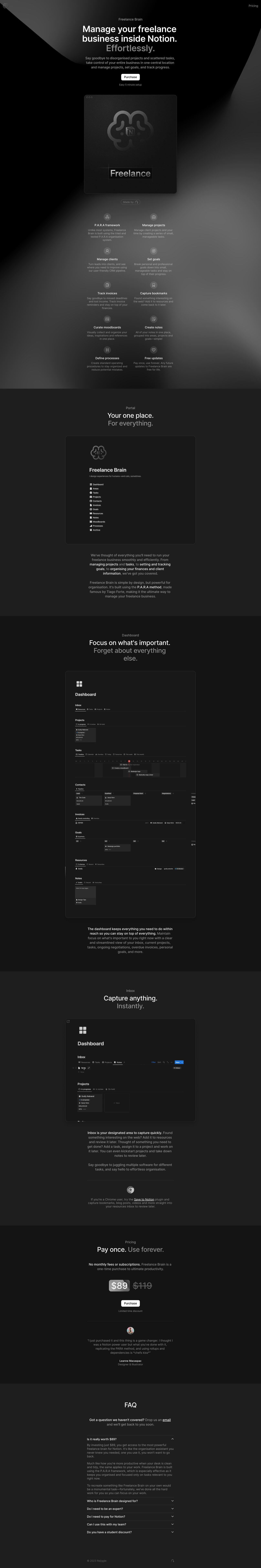 Freelance Brain Website Screenshot
