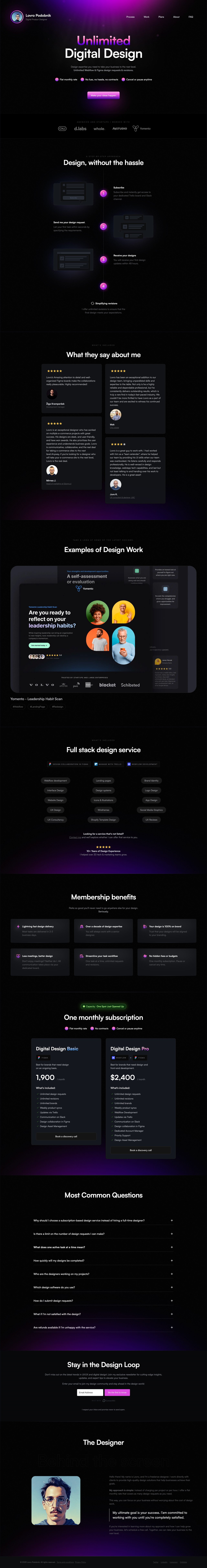 Lovro Podobnik Website Screenshot