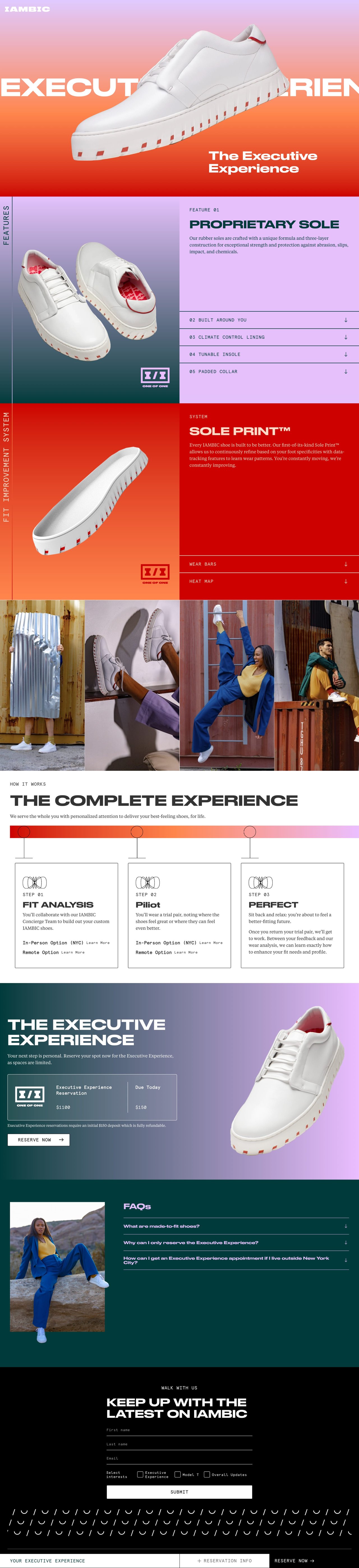 Executive Experience – IAMBIC Website Screenshot