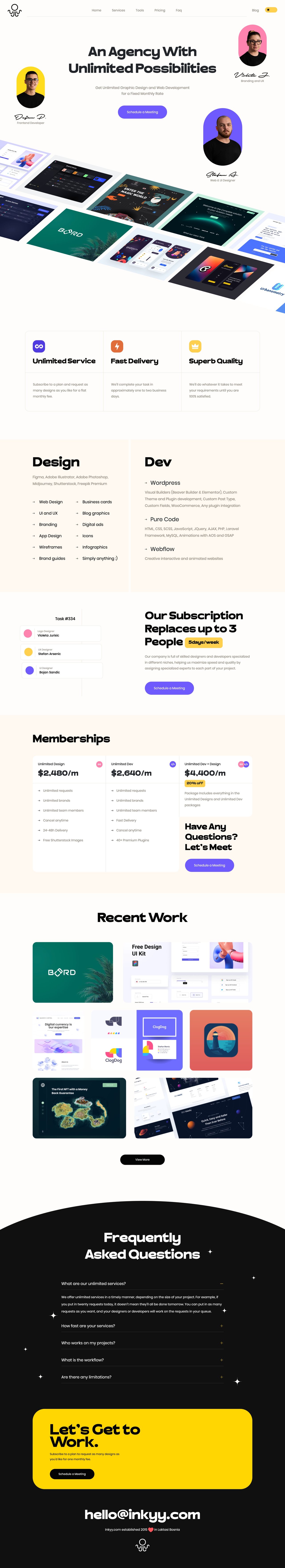 Inkyy Website Screenshot